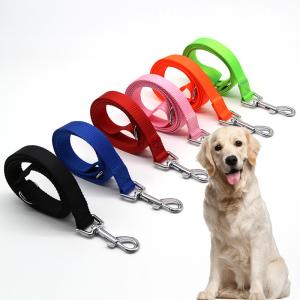 Quality Customized Nylon Webbing Dog Leash Black Green Orange Nylon Rope Dog Leash wholesale