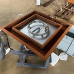Outdoor Decorative Corten Steel Gas Fire Pit Water Bowl For Swimming Pool