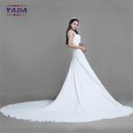 New fashionable beaded embroidery sleeveless lace princess a line sexy wedding