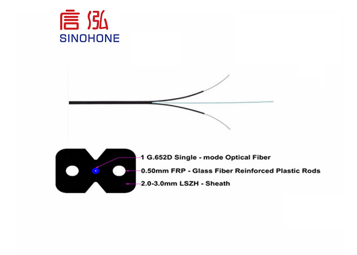 Low Smoke Indoor Fiber Optic Cable Long Delivery Length For Access Network