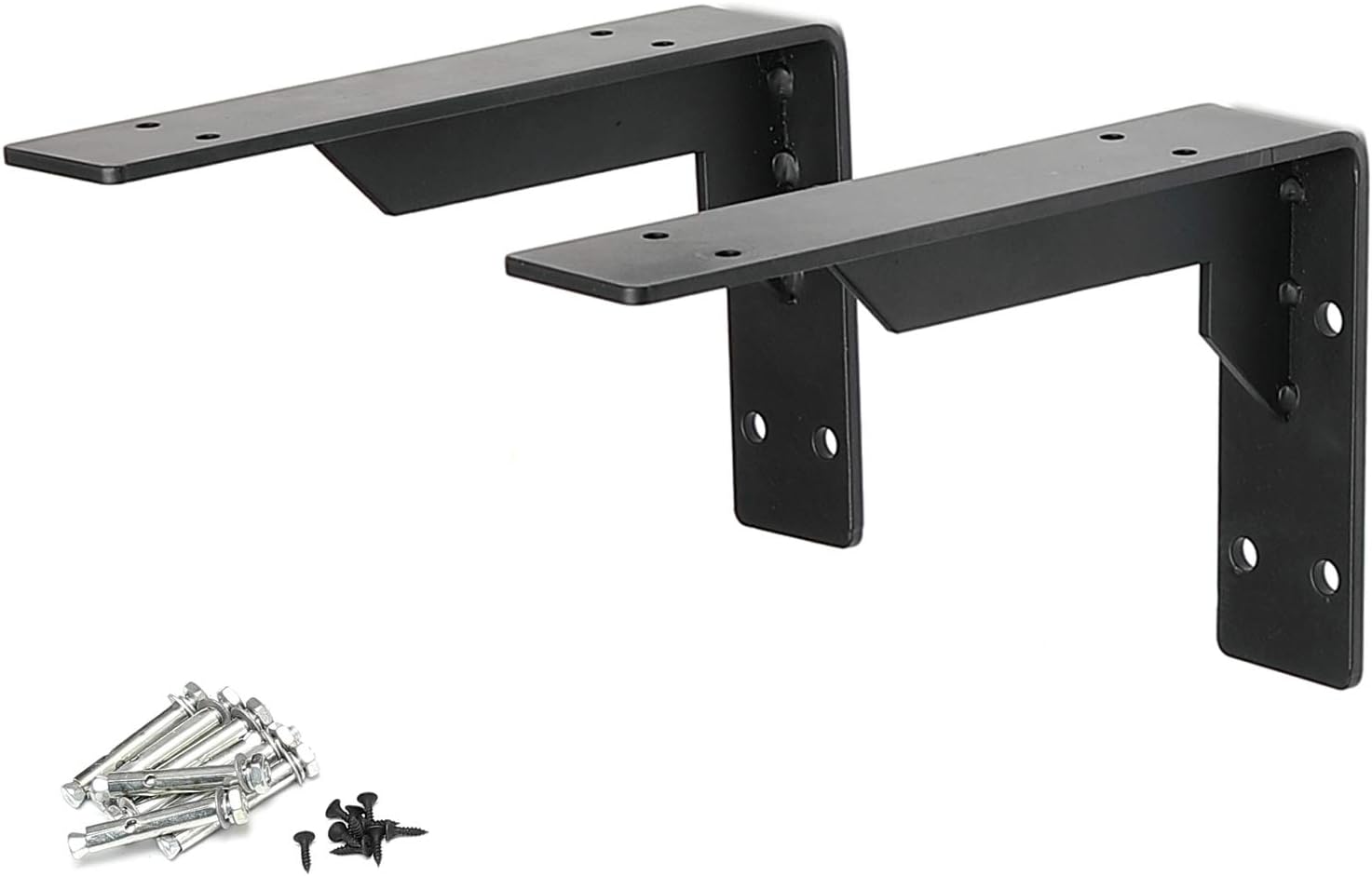 Heavy Duty Countertop Support Brackets 8-18 inch Standard 330 lb Load Iron Shelf Brackets