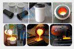 Aluminium Gold Silver Small Induction Melting Furnace High Efficiency 30kw Power