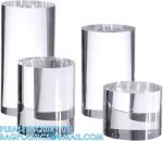 Clear Polished Acrylic Cube Cylinder, Square Display Block, Jewelry Display