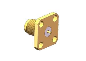 Quality Microwave 335V 4 Hole Flange Mount SMA RF Connector wholesale