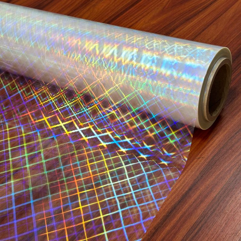 Moisture Proof Small Grid Transparent BOPP Laminating Film Roll For Other Gift Craft