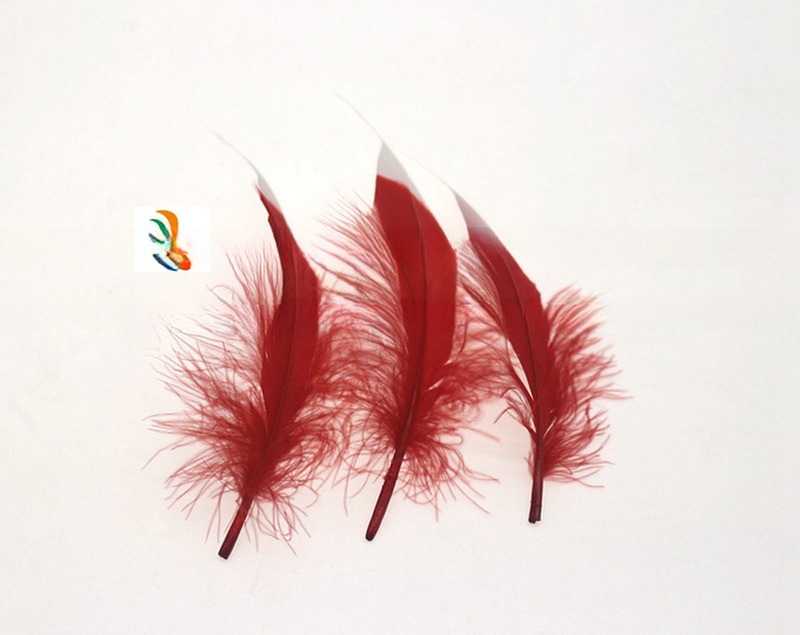 Handmade Two Tone Stripped Goose Carnival Feathers For Personalized Crafts