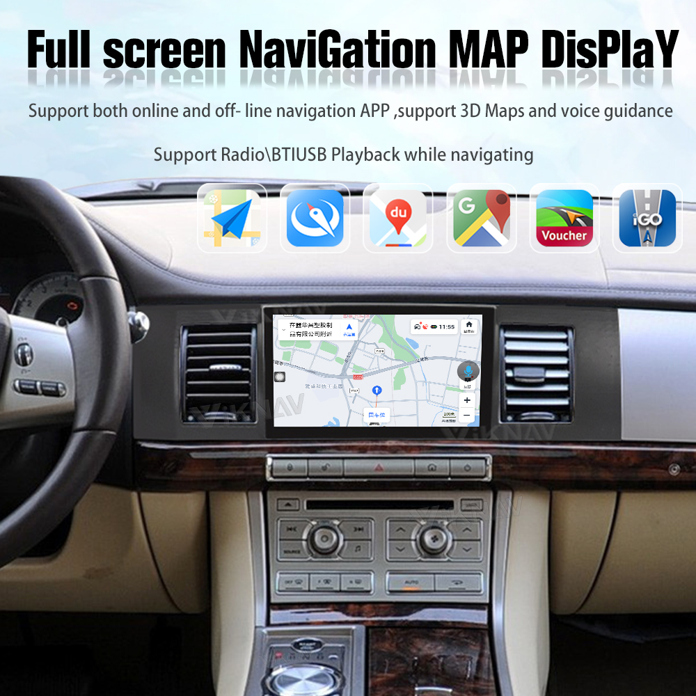 Keep Original Car Functions Android Head Unit For Jaguar XJ 2007-2014 With CarPlay