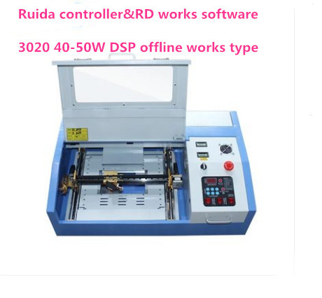 LCD Screen Ruida Works DSP Control USB Interface for Computer Control 3020 CO2 Laser Engraving Machine for DIY Design Ad