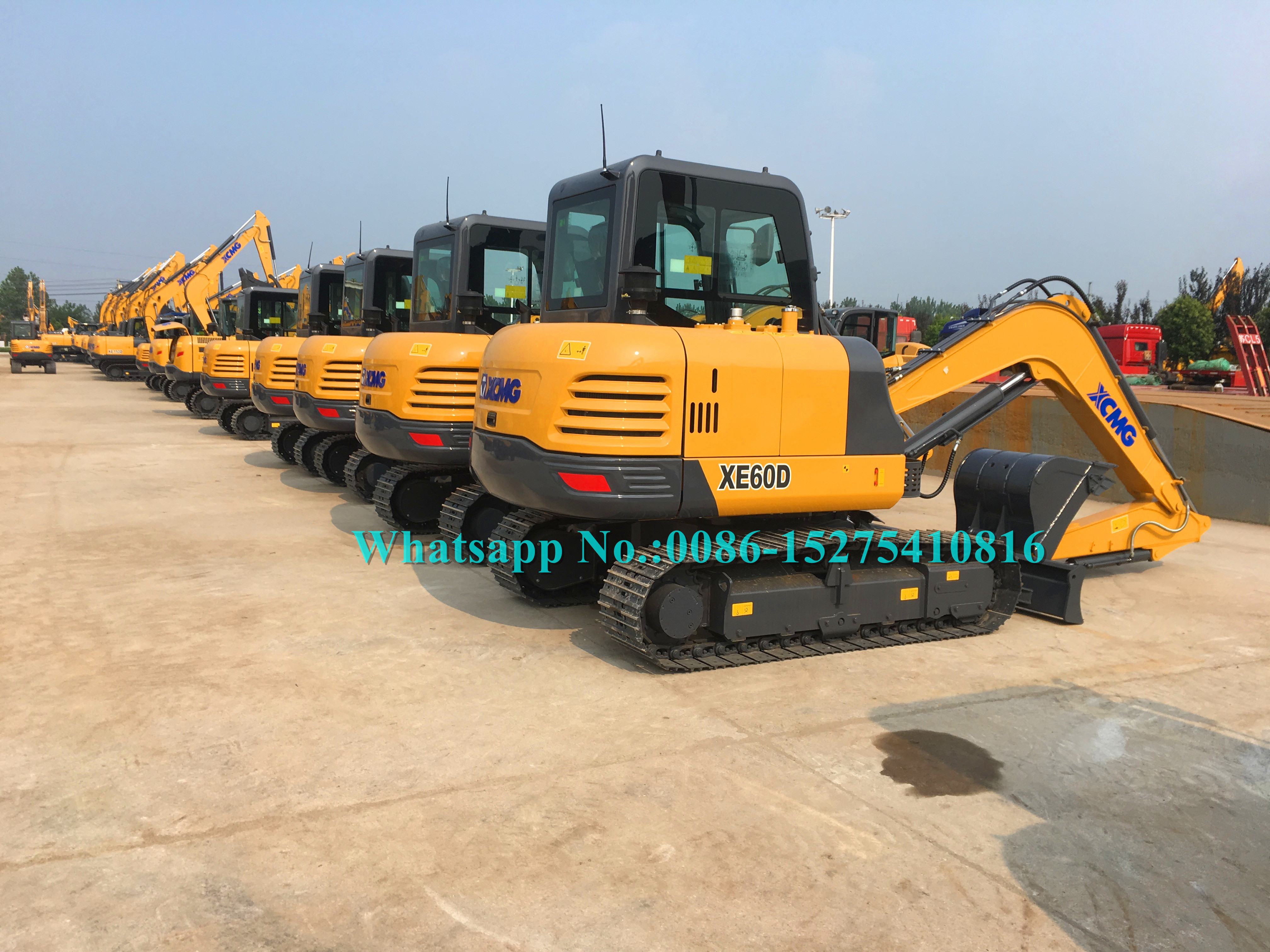 Yellow Color Heavy Digging Equipment , 6 Tonne Digger With Yanmer Engine XE60D