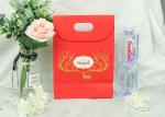 Merry Christmas Eco Craft Bags With Logo And Cutting Handle Smooth Feel