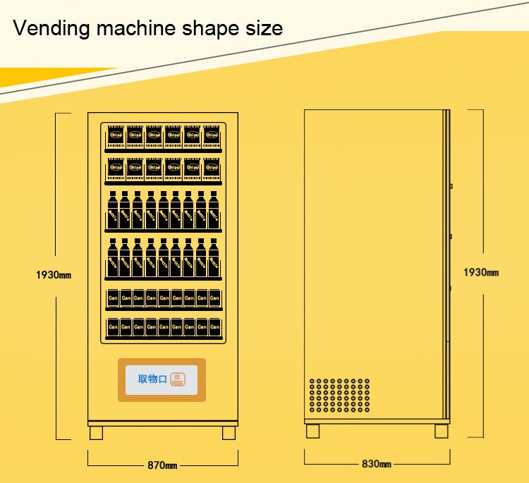 Basic Sprial Malaysia Vending Machines Add Conveyor Belt Direct Push Hanging Slot