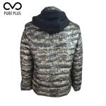Stylish Olive Mens Detachable Hood Jacket Wind Proof Cotton Shell