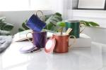 Sustainable Colourful Enamel 24oz Thin Porcelain Latte Mugs