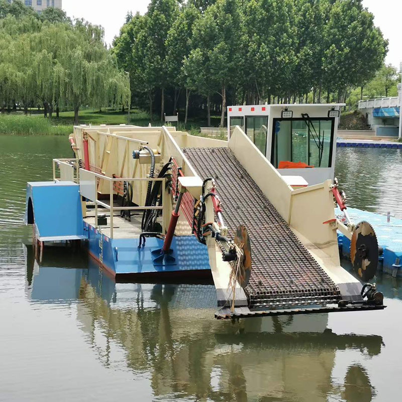 1.6m Collection Width River Cleaning Vessel With Aquatic Weed Harvester