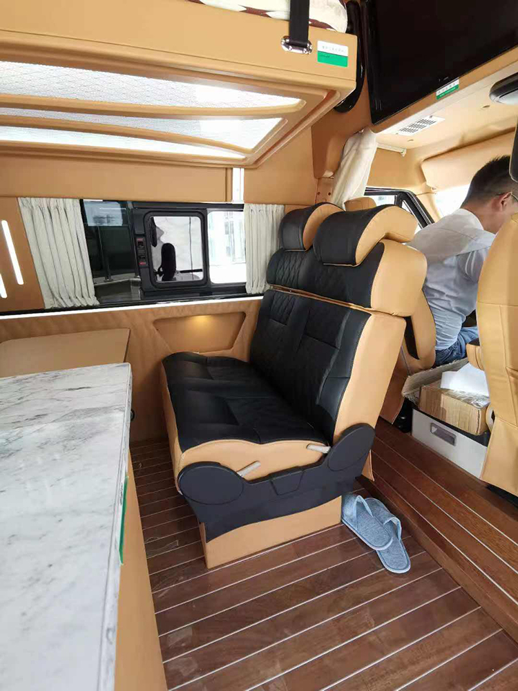 HWHongRV Camper Van Bench Sofa Bed Seat For Luxury Mpv motorhome roll and rock bed seating