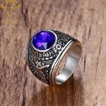 3D AAA Cubic Zircons 18K Air Force Military Ring