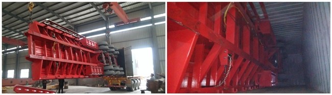 3 Axles Detachable Gooseneck Lowboy Trailers For Machine Transport