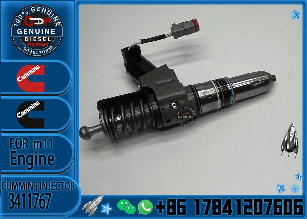Used Cummins N14 Engine Spare Parts Common Rail Injector 3411764 3411767 Diesel Engine Machinery Repair Shops 6 Months W