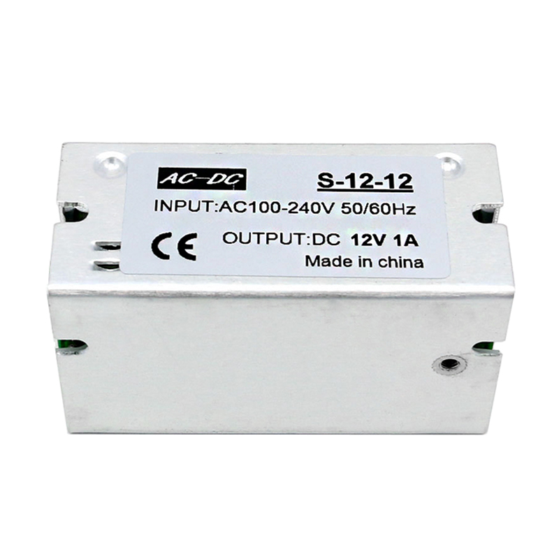 Aluminum Case Switch Power Supply 100V 240V AC To DC 12 Volt 12W 1A