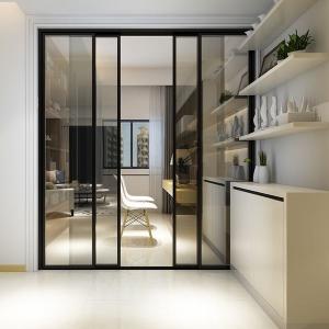 Quality Fire Proof Aluminium Frame Glass Door Powder Coating Frame Energy Saving wholesale