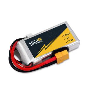 Quality Lightweight 1050mAh 7.4V 2s RC Boat Battery 130C High Energy Density wholesale