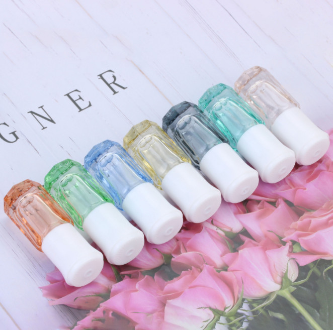 10ml 12ml Colored Star Anise Ball Bottle Glass Bead Colored Roller Bottles Eight Side Roll On Bottle