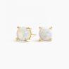 Buy cheap 18K Gold 6MM Solitaire Opal Stud Earrings For Women And Girls Fine Jewelry from wholesalers