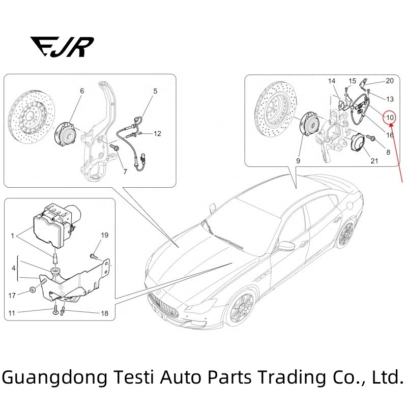 670035289 Rear ABS Sensor For Maserati Ghibli And Quattroporte 2017 Easy Installation