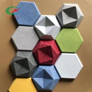 Quality Multiscene Hexagon Acoustic Ceiling Panels Wall Tiles Nontoxic Odorless wholesale