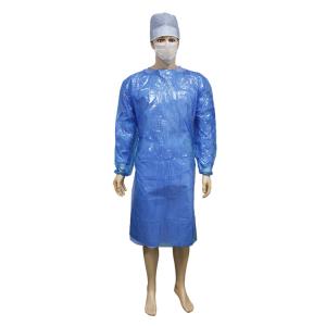 Quality Non Woven Fabrics PPE Disposable Gown With Knitted Cuffs ISO13485 Certificate wholesale