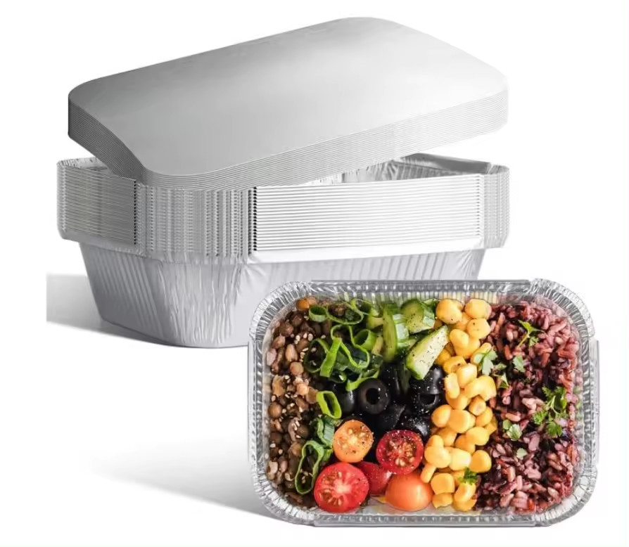 18oz Smooth Aviation Foil Container 520ml Aluminum Foil Lunch Box Aviation Grade