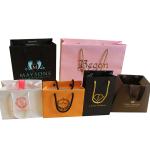 4C Printing Reusable Kraft Paper Shopping Bags With Handles
