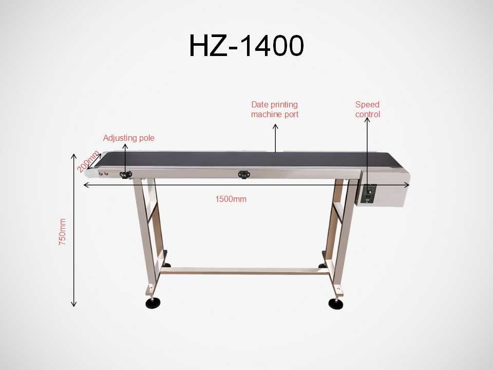 Food Grade Industrial Inkjet Printer Conveyor Stainless Steel Material