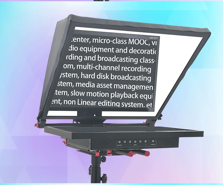 Word and Picture Compatible 24 Inch Single Screen Teleprompter for Studio Presentation