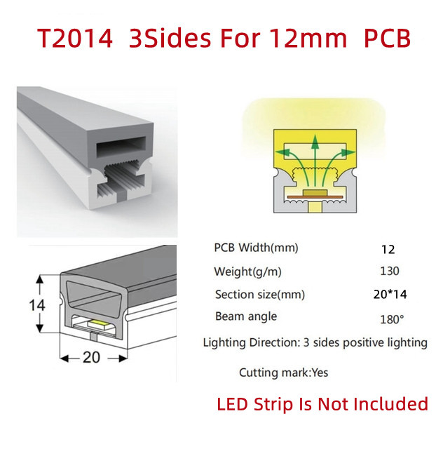 Colorful Separation Cuttable Neon LED Strip Light with 5V 12V 24V AC220V Power Supply