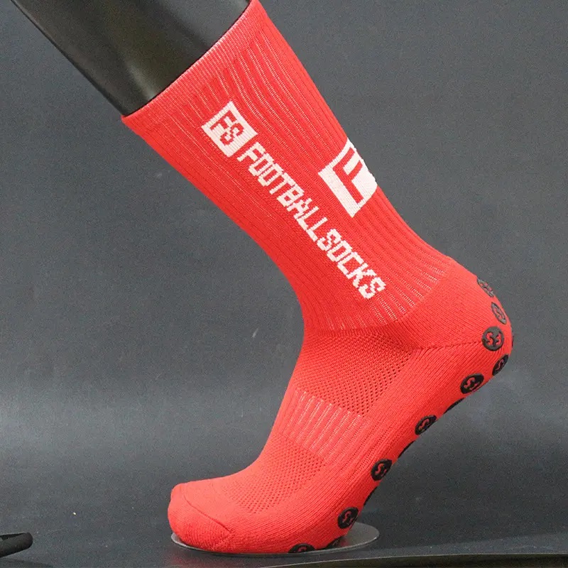 Non Slip Soccer Socks for Adults Long Tube Crew Sport Bottom Grip Anti-slip Socks