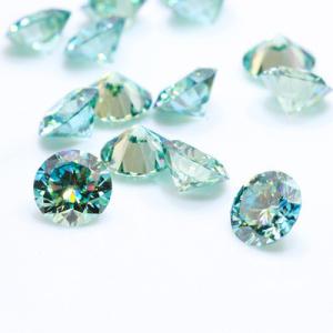 Quality Lab Created Green Loose Moissanite Gemstones Emerald Cut OEM wholesale