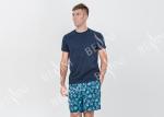 Round Neck Men'S Cotton Short Pajama Sets , Mens Luxury Nightwear Summer Style