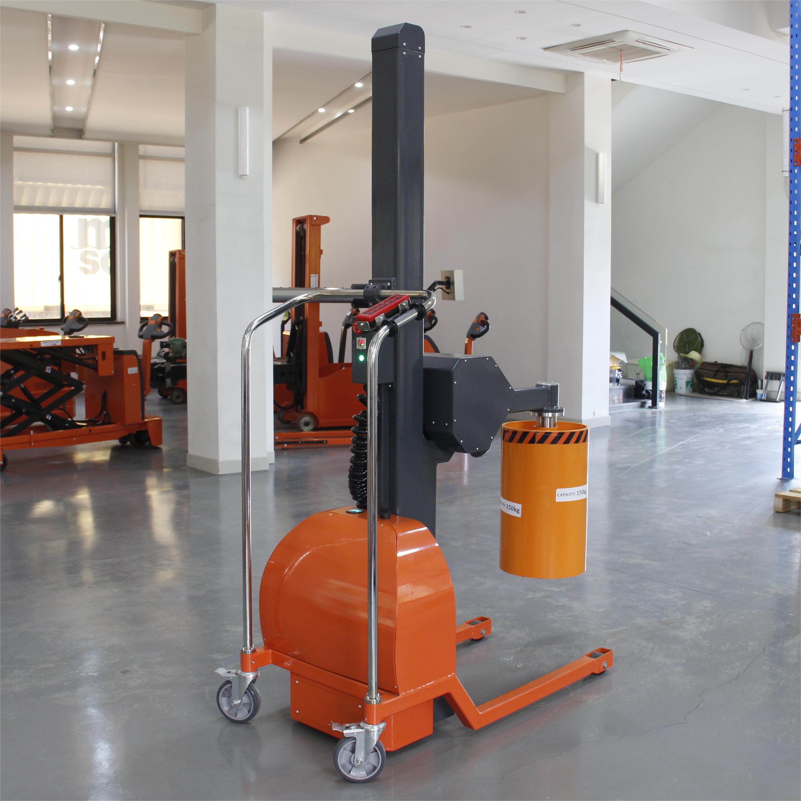 500kg 1600mm Semi Electric Pneumatic Roll turner Stacker with Electric Lifting and Rotation