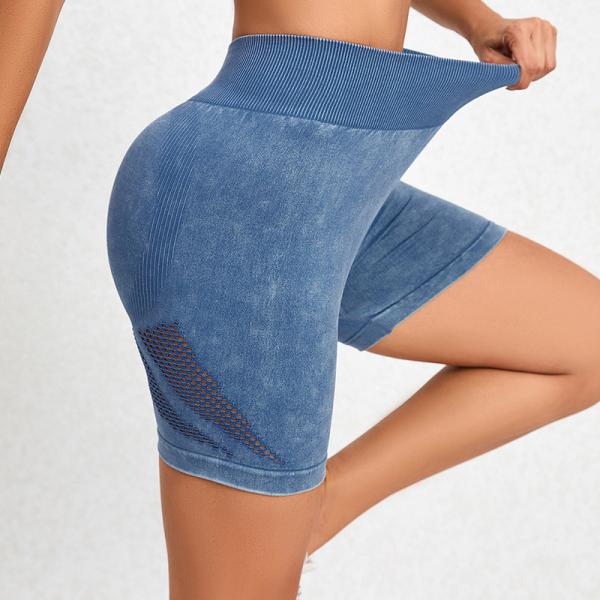 Peach yoga shorts women summer thin high-waisted hip-lifting tights Europe and