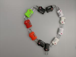 Quality TSA 338 Colorful Travel Bag Locks / TSA Safe Lock PC Material For Suitcase wholesale