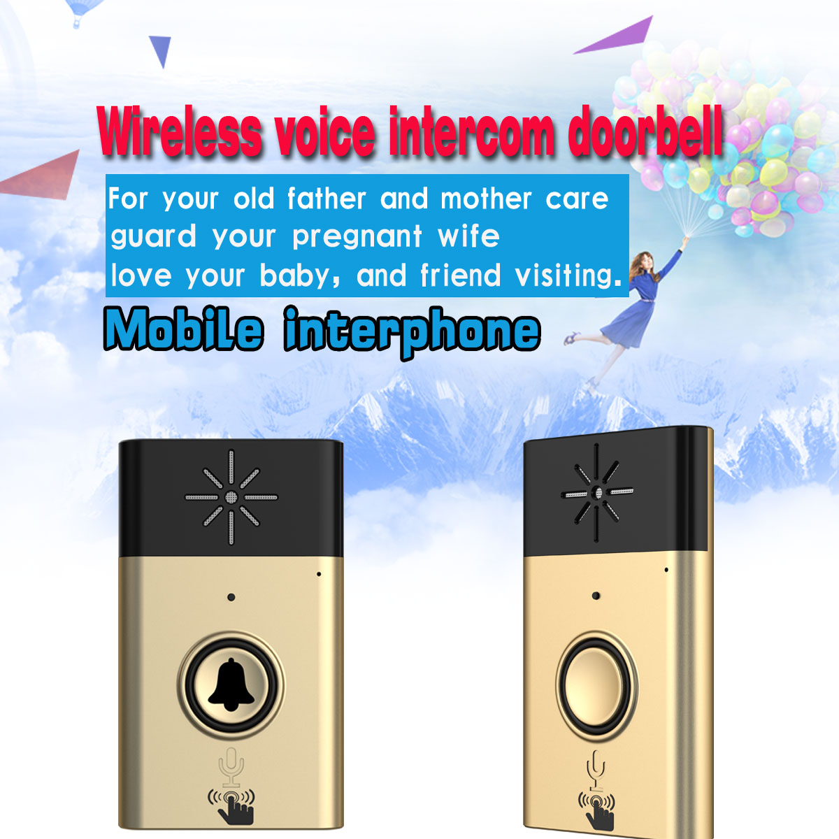 new arrival press to talk wireless door bell