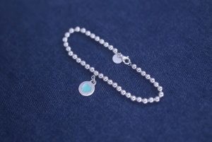 Girlfriend S925 Love Heart Tag Bead Bracelet Jewellery Custom