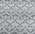 Floral Line Holes Cotton Nylon Lace Fabric For Ladies Dressing 150CM Width