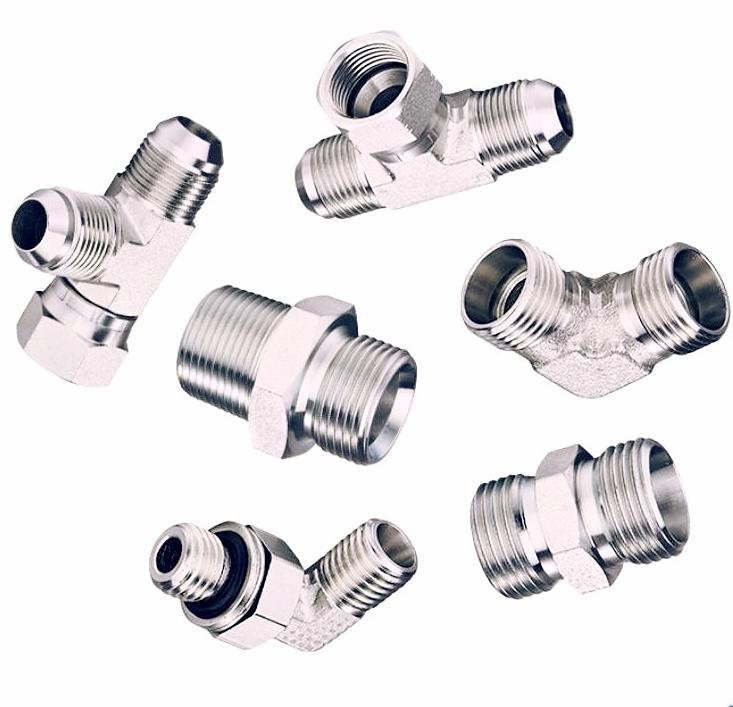 High Quality Steel Carbon German Metric Male H. T to BSPT Male Hydraulic Hose Adapter