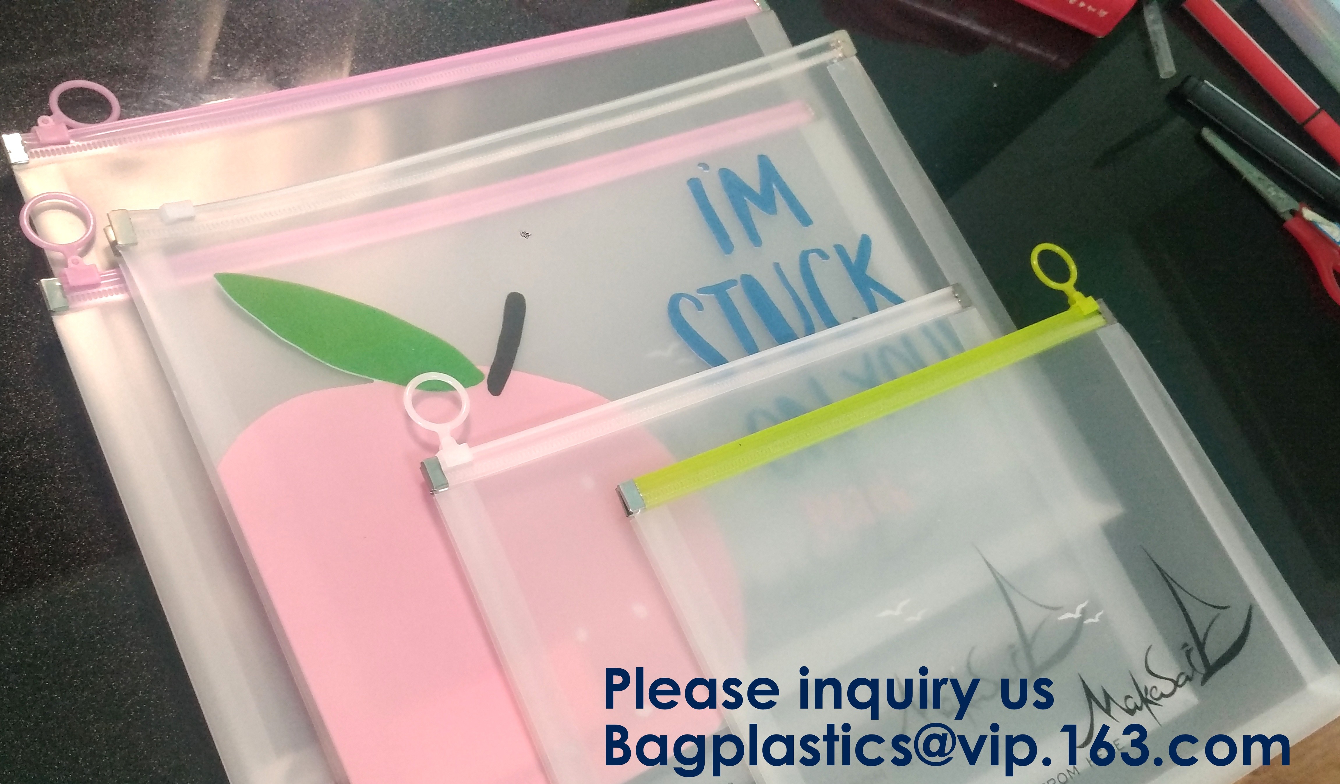 File Packing Bag With Zipper K Zipper File Bag PVC Document Plastic Bag,Zipper Pouch Zipper File Bags File Holders