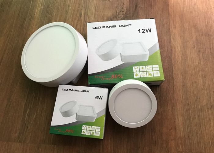 12w Dimmable Led Panel Light Ip44 80ra 0.9pfc No Flicker Indoor For Office