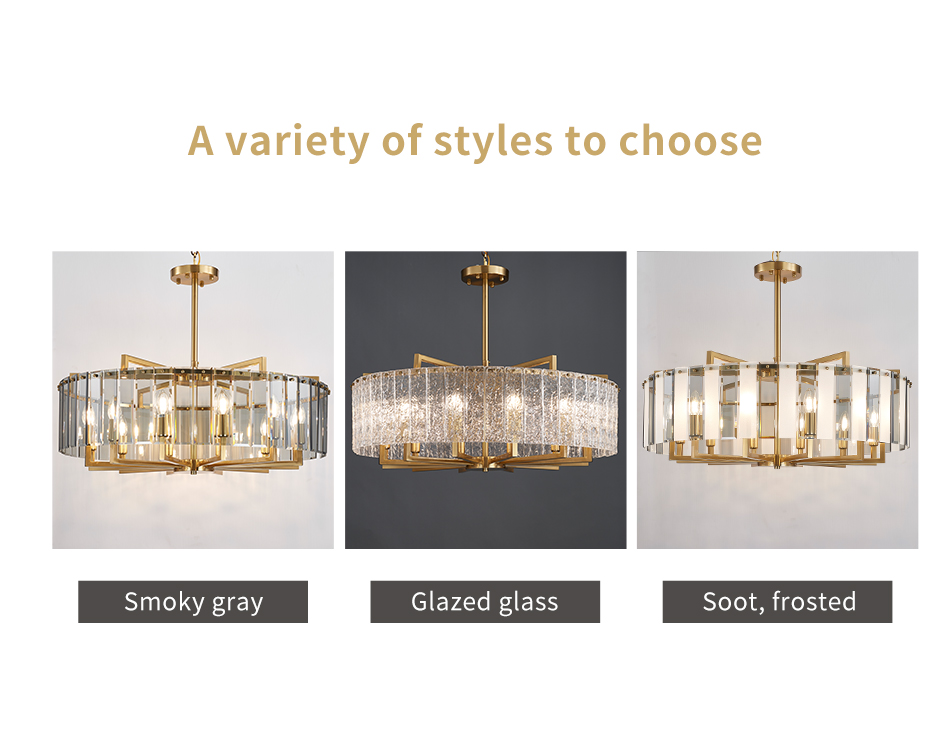 Modern home living room decoration round glass lighting candle Chandelier(WH-CY-243)