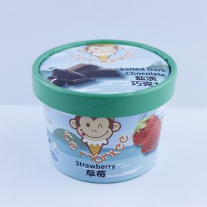 Quality Yogurt Paper Ice Cream Bowl With Lid , Eco Friendly 5oz 150ml Ice Cream Cup wholesale