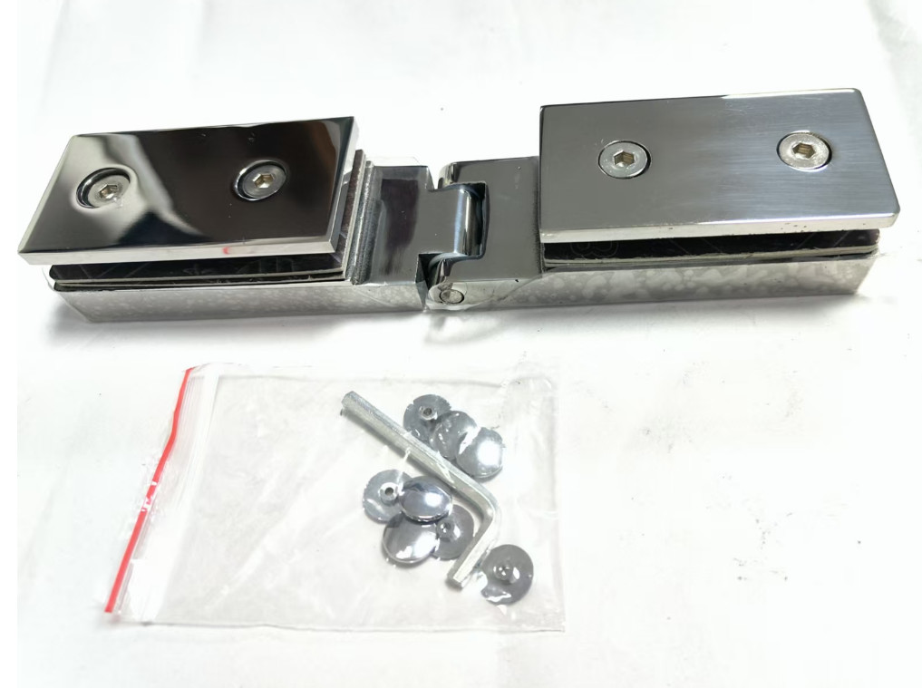 SUS304 Stainless Steel Casting Frameless Door Hinges High Precision For Bathroom